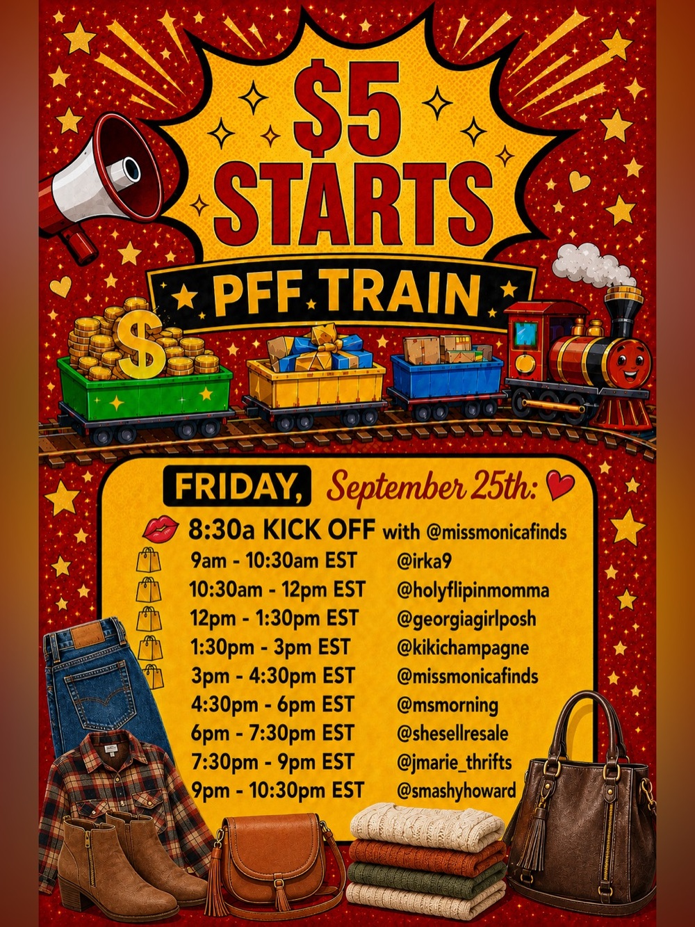 💃🏻🚂FRIDAY August 28th- PFF Train🚂💃🏻 - Picture 2 of 4